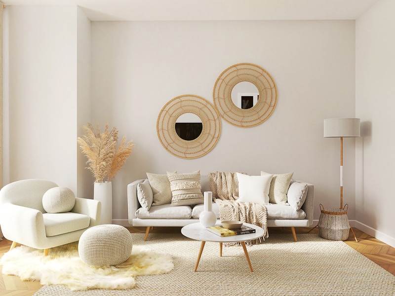 Home Office with wall art